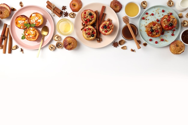 Desery i dania na stole